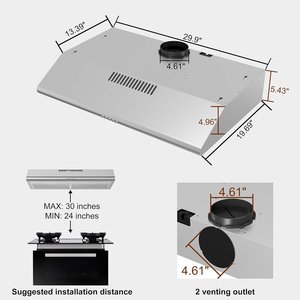 SNDOAS <span class=keywords><strong>Hotte</strong></span> <span class=keywords><strong>sous</strong></span> <span class=keywords><strong>armoire</strong></span> <span class=keywords><strong>30</strong></span> <span class=keywords><strong>pouces</strong></span>, <span class=keywords><strong>hotte</strong></span> de cuisine sans conduit avec filtre à charbon, <span class=keywords><strong>hotte</strong></span> de cuisine avec bouton de contrôle 3 vitesses - Product Image 3