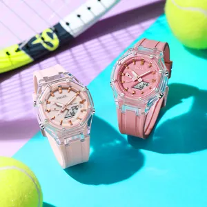 SMAEL 8088 쿼츠 아날로그 디지털 시계 소녀 시계 저렴한 가격 led 패션 다채로운 스포츠 시계