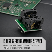 Adaptor Soket Uji IC OP8 ke DIP8 150mil Konverter PCB Soket Ganda dengan Kontak Pegas Emas untuk Layanan Pemrograman