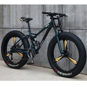 Bicicleta Híbrida Popular de <span class=keywords><strong>26</strong></span>'' con Diseño 4.0, Bicicleta de Montaña, Fat Bike, Cruiser de Playa con 21 Velocidades, Freno de Disco, <span class=keywords><strong>Horquilla</strong></span> de Acero para Ciclismo <span class=keywords><strong>en</strong></span> Nieve y Montaña - Product Image 1
