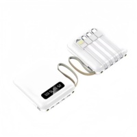 Mini banque de charge compacte 4-en-1 de câble de données portable ultra-mince transfrontalier 5000mAh