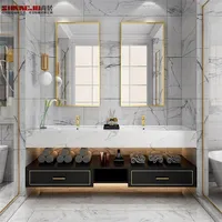 Fengshangju — armoire de rangement d'angle flottante de salle de bain, grand meuble américain, 72 60 pouces