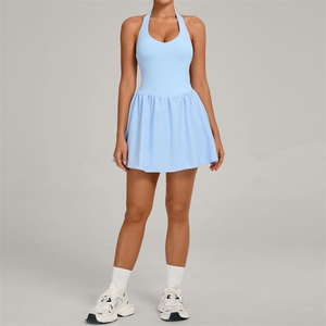 Conjunto Deportivo de Tenis para Mujer con Cordones y Sensación Ligera; Capa Base No Transparente; Falda para Correr y Hacer Ejercicio al Aire Libre, Modelo 5063 - Product Image 4