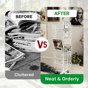 Tùy chỉnh xoay quay bưu thiếp hiển thị đứng sàn kim loại <span class=keywords><strong>Brochure</strong></span> hiển thị thiệp chúc mừng Giá hiển thị đứng - Product Image 4