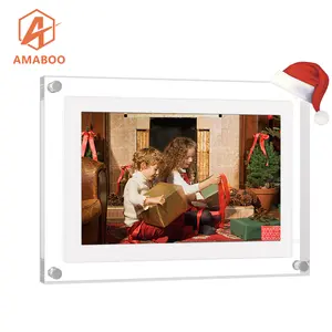 AMABOO الفني مثير حلقة تشغيل الفيديو Mp4 الاكريليك الرقمية إطار صور الصور الصورة 7 بوصة 256MB-8GB 1024*600 JPG ، BMP البلاستيك
