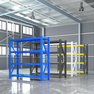 Étagère de rangement en acier entrepôt réserve supermarché ménage Orange bleu hauteur réglable étagères de rangement étagères avec panneau perforé - Product Image 5