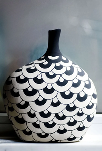 Decorative <b>Ceramic</b> Vase Floral Container For Tabletop Home Office Living Room Interior Display <b>Flower</b> <b>Pots</b> & Planters - Product Image 3