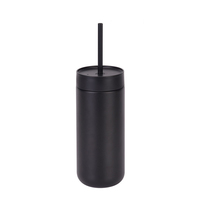 Gobelet à café isotherme en acier inoxydable anti-fuite 16 oz, double paroi sous vide, garde les boissons chaudes ou froides pendant 12 heures