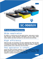SunColor-impresora de cama plana cmyk, máquina de impresión uv plana, pequeña, 60x90