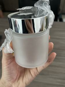 200g Transparent Matte Black <b>Glass</b> <b>Jar</b> - Cosmetic Storage Container - Product Image 3