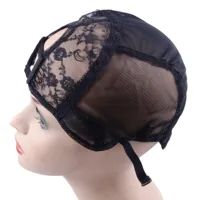 Filet à tresser en U avec bande élastique et 2 pinces à cheveux noires pour la fabrication de perruques et les extensions capillaires professionnelles