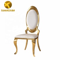 Meubles de maison, ensemble de table à manger pour salon, chaises de salle à manger pour mariage, chaises en métal doré pour hôtel