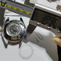 Stainless Steel Watch Case 39mm Logo Dial Diamond-Set for Seamless Design for 2813/8215 Movement Watch Parts