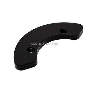 <strong>Custom</strong> Milled Curved Parts <strong>CNC</strong> Arc Internal Threaded Plate Black Anodized Aluminum Block for Fixture Applications - Product Image 4
