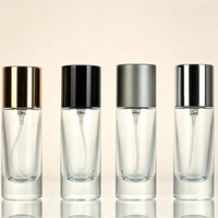 Flacon de parfum vaporisateur en verre transparent portable cylindrique de 10 ml, 15 ml, 20 ml, vide, personnalisable
