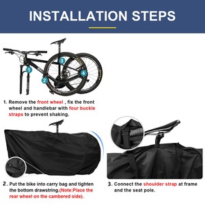 Échantillon gratuit Sac pliant de transport pour vélo Étui de voyage pour vélo Avis Sac pliable pour vélo de style Étui de transport pour vélo Sac de voyage - Product Image 5