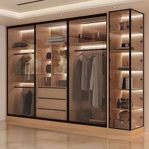 <span class=keywords><strong>Armadio</strong></span> moderno con <span class=keywords><strong>specchio</strong></span> scorrevole e porte in vetro di lusso nero camera da letto <span class=keywords><strong>armadio</strong></span> personalizzabile - Product Image 4
