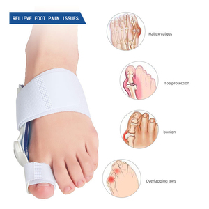 Correcteur d'<span class=keywords><strong>Hallux</strong></span> <span class=keywords><strong>Valgus</strong></span> pour Jour et <span class=keywords><strong>Nuit</strong></span>, Orthèse en Gel Blanc, Séparateur d'Orteils avec Matériau PU, Léger, Taille Unique - Product Image 3