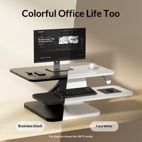 Support d'ordinateur réglable en hauteur Joyworker en acier, style moderne minimaliste, bureau pliable pour ordinateur portable Gsd75