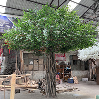 Grand Faux Figuier de 3 Mètres pour Décoration de Mariage, Plante Verte Artificielle en Plastique, Banyan Géant pour Intérieur et Extérieur
