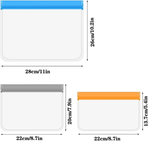 Многоразовые пластиковые пакеты для хранения продуктов, 3 размера - Product Image 6
