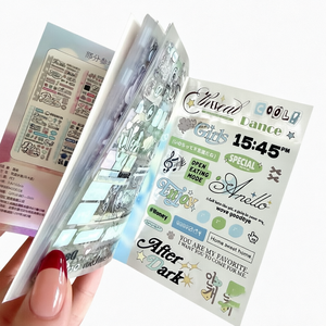 PET Sticker <b>Book</b> Self Adhesive Decorative Stickers Korean Style <b>Holiday</b> DIY Decoration - Product Image 4