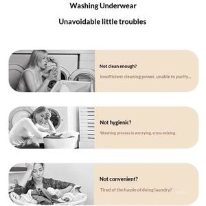 Machine à laver et à sécher tout-en-un murale, entièrement automatique, à deux tambours, double zone, pour sous-vêtements, pantalons et chaussettes, petite et compacte - Product Image 4