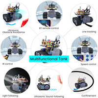 Kit de Coche Robot Tanque Educativo STEM Keyestudio V3.0, Kit de Iniciación de Robótica de Tanque Programable para Arduino