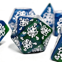 Vente en gros de dés polyédriques en acrylique sur le thème de l'octopus personnalisés pour les jeux de rôle DND RPG Dungeons & Dragons