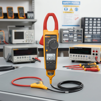 Clamp Meter Presisi Tinggi 376 FC True RMS Dengan Probe Fleksibel IFlex AC/DC 1000A CAT III 1000V CAT IV 600V Layar LCD Backlight