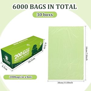 Green Disposable Dog Poop <b>Bag</b> Eco-Friendly Leak-Proof Heat <b>Seal</b> Offset Printing LDPE Material Dog Waste <b>Bag</b> - Product Image 2