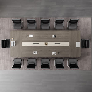 أدراج بتصميم فاخر مخصص ، مكتب من خشب الجوز ، طاولة مؤتمرات علوية بيضاوية - Product Image 5