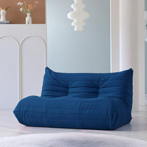 Atunus Ons Op Voorraad Drop Shipping Blauwe Woonkamer Bank 1 2 <span class=keywords><strong>3</strong></span> Ottoman Seater Bank Vacuüm Gecomprimeerde Vloer Luie Stoel Sofa Set - Product Image 4