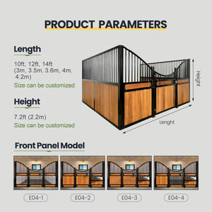 Système de box <span class=keywords><strong>pour</strong></span> <span class=keywords><strong>chevaux</strong></span> de luxe fabriqué par des fabricants, en acier, avec panneau frontal de box <span class=keywords><strong>pour</strong></span> <span class=keywords><strong>chevaux</strong></span>, porte battante avec mangeoire à foin - Product Image 3