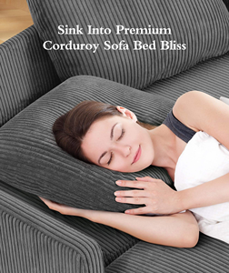 Sofá <span class=keywords><strong>Cama</strong></span> Convertible Pequeño con 2 Puertos USB, Respaldo Reclinable, Estilo Mid-Century, para Sala de Estar, Apartamento u Oficina - Product Image 3