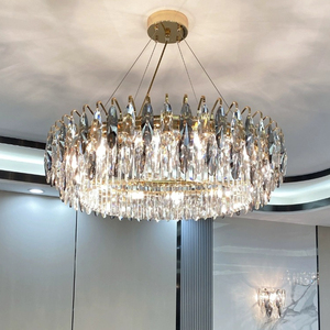 Lampadario Moderno di Lusso in Cristallo <span class=keywords><strong>a</strong></span> <span class=keywords><strong>Sospensione</strong></span> <span class=keywords><strong>per</strong></span> <span class=keywords><strong>Soggiorno</strong></span> e Ristorante, <span class=keywords><strong>Lampadari</strong></span> di Cristallo, Luci Pendenti - Product Image 1