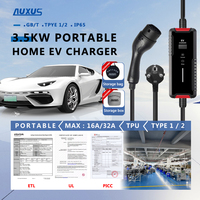 Chargeur portable ev 3.5KW 7KW Type 2 1 GBT chargeur rapide de voiture électrique avec courant réglable 16A 32A 40A