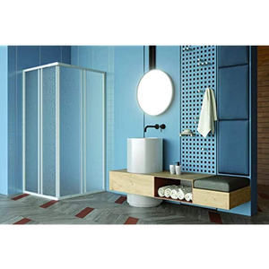 SMERALDA Cabine de douche coulissante 2 portes 68-80x68-80 Ap. 33-48 pour les petits espaces - Product Image 5