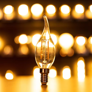 Ampoules LED décoratives à filament colorées sans scintillement, <span class=keywords><strong>6</strong></span> options de couleur, culot E14, ampoule transparente 2W 4W 5W C35T, ampoules LED à filament intelligentes - Product Image 4