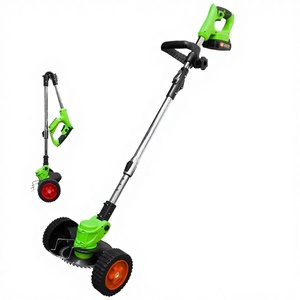 <span class=keywords><strong>Tondeuse</strong></span> à gazon électrique au lithium Bornrin 24V, poignée télescopique, sans fil, 1500W, multifonction, coupe-herbe, deux batteries, roues - Product Image 2