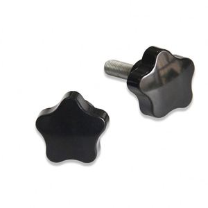 HZ102008 Maquinaria para Envasado e Impresión de Alimentos, Perilla de Plástico Negro en Forma de Flor de Cinco Puntas de Baquelita - Product Image 6