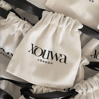 Sacs à poussière personnalisés en coton biologique de luxe pour chaussures et articles professionnels, avec cordon de serrage