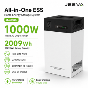 Système d'alimentation portable tout-en-un 1000W 2009Wh avec onduleur intégré pour la sauvegarde solaire domestique - Product Image 1