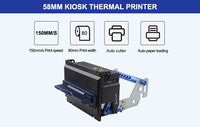 Imprimante thermique de kiosque CASHINO KP-247 Cashino 58 mm pour la gestion des files d'attente et la facturation, interfaces TTL/USB/RS232, en stock