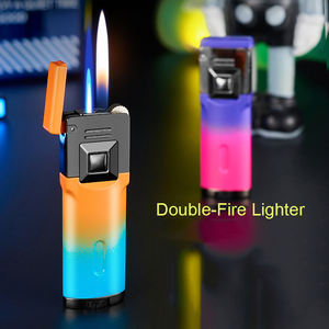 <span class=keywords><strong>Briquet</strong></span> torche Twinfire en métal, logo personnalisé, <span class=keywords><strong>briquet</strong></span> multicolores, cadeau, <span class=keywords><strong>briquet</strong></span> d'extérieur - Product Image 4