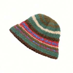 Gorro de Punto de Alpaca para Niños, Otoño Invierno, Gorro de Pescador Cálido con Rayas de Colores - Product Image 5