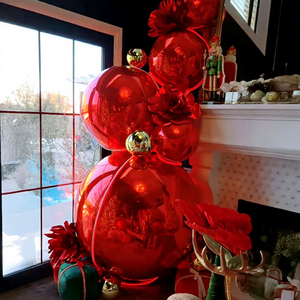 Inflatable Mirror Ball Christmas Decorations <b>Waterproof</b> & Air Pump Oversized Outdoor Hanging Ornament Mirrior Ball Sphere Inflat - Product Image 1