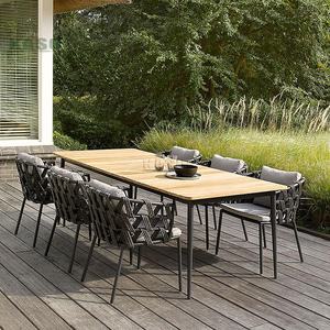 Ensemble <span class=keywords><strong>de</strong></span> <span class=keywords><strong>salon</strong></span> <span class=keywords><strong>de</strong></span> <span class=keywords><strong>jardin</strong></span> en rotin et <span class=keywords><strong>aluminium</strong></span>, table à manger en bois, ensemble <span class=keywords><strong>de</strong></span> <span class=keywords><strong>8</strong></span> <span class=keywords><strong>places</strong></span>, <span class=keywords><strong>salon</strong></span>, corde, <span class=keywords><strong>aluminium</strong></span>, salle à manger, patio, <span class=keywords><strong>jardin</strong></span> - Product Image 4