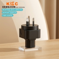 Adaptateur antichoc à structure solide AU 3 broches AS/NZS 3112 vers C13, prise de conversion d'alimentation anti-extrusion