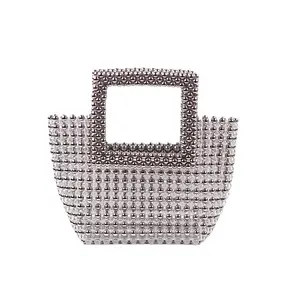Borsa da sera con perline in resina acrilica 2024 nuova moda personalizzata borse da cena da donna borse a mano per donne